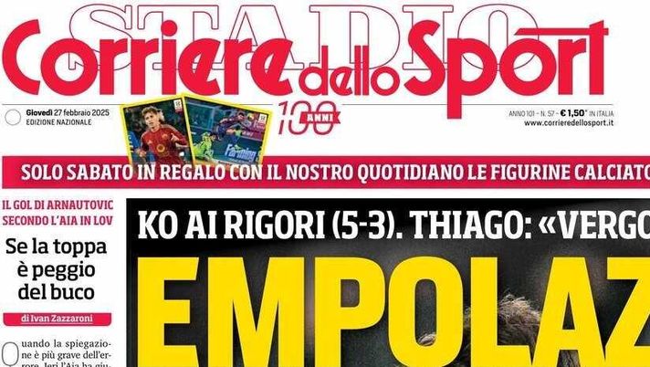 prima pagina corriere dello sport oggi