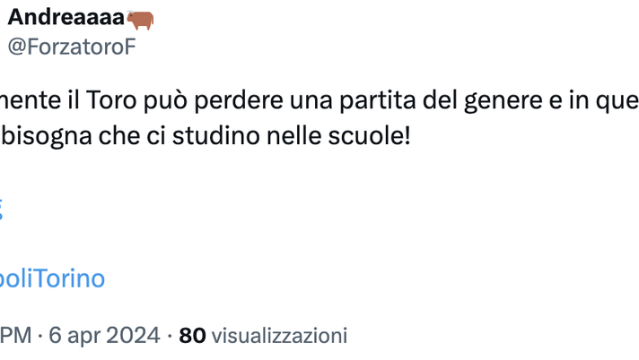 Empoli-Torino 3-2, le reazioni social: “Bisogna che ci studino nelle scuole” - immagine 1