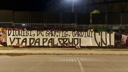 Palermo, Nuovo striscione della CNI: “Dionisi, De Sanctis, Gardini via”