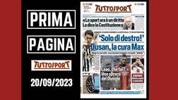 Prima pagina Tuttosport: “‘Solo di destro!’: Vlahovic, la cura Allegri”