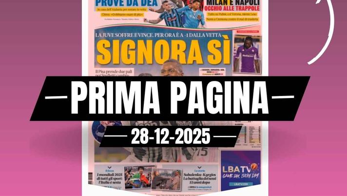 Prima pagina Gazzetta dello Sport: 'Milan e Napoli occhio alle trappole'