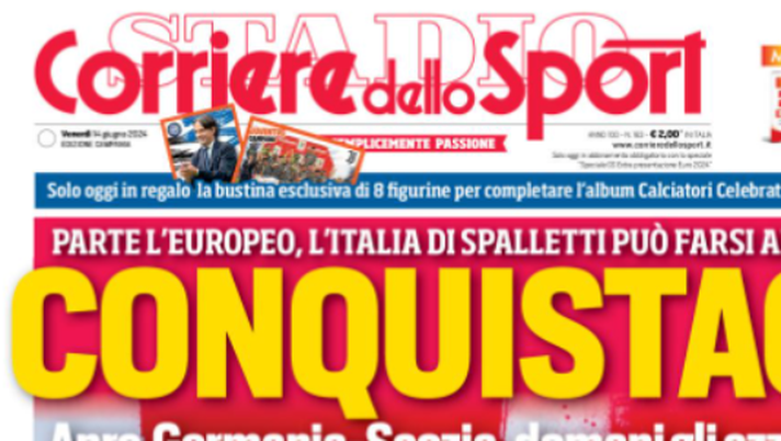 PRIMA PAGINA CORRIERE DELLO SPORT OGGI: “Napoli, scatto Dovbyk. Conquistaci” PRIMA PAGINA CORRIERE DELLO SPORT OGGI: “Napoli, scatto Dovbyk. Conquistaci” - immagine 1