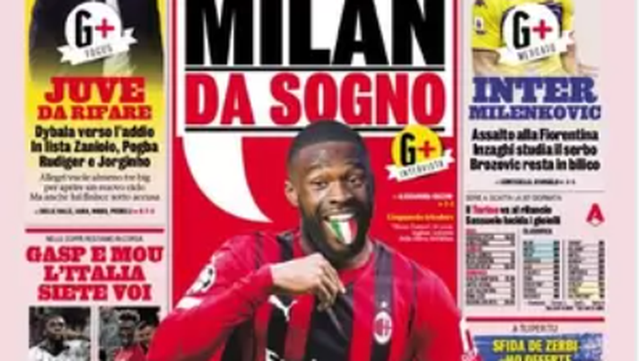 Prima Pagina, La Gazzetta dello Sport: “Ecco il mio Milan da sogno, Juve da rifare” orime pagine