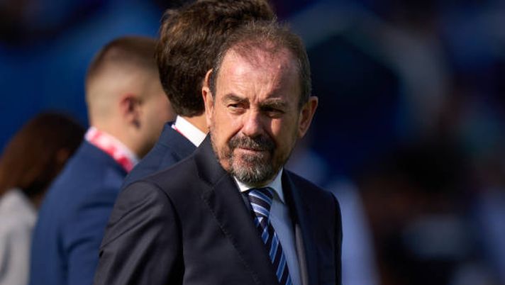 GETAFE, SPAIN - OCTOBER 21: Angel Torres, president of Getafe CF looks on prior to the LaLiga EA Sports match between Getafe CF and Real Betis at Coliseum Alfonso Perez on October 21, 2023 in Getafe, Spain. (Photo by Angel Martinez/Getty Images) Torres Liso