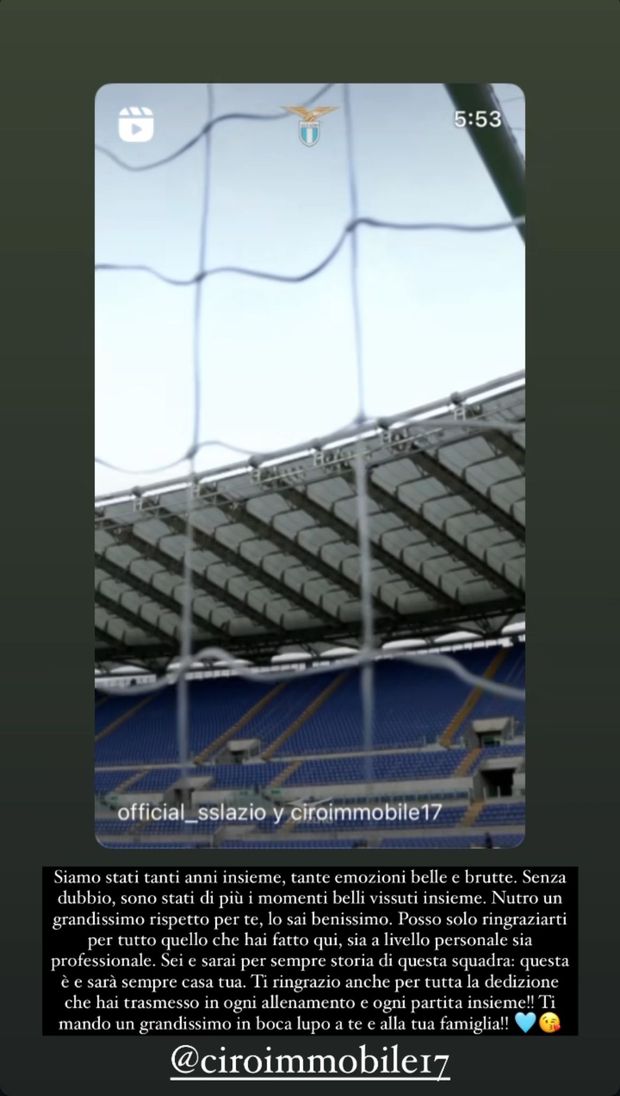 Patric saluta Immobile