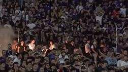 VIDEO / Gol Olympiacos, la reazione dei tifosi viola al Franchi