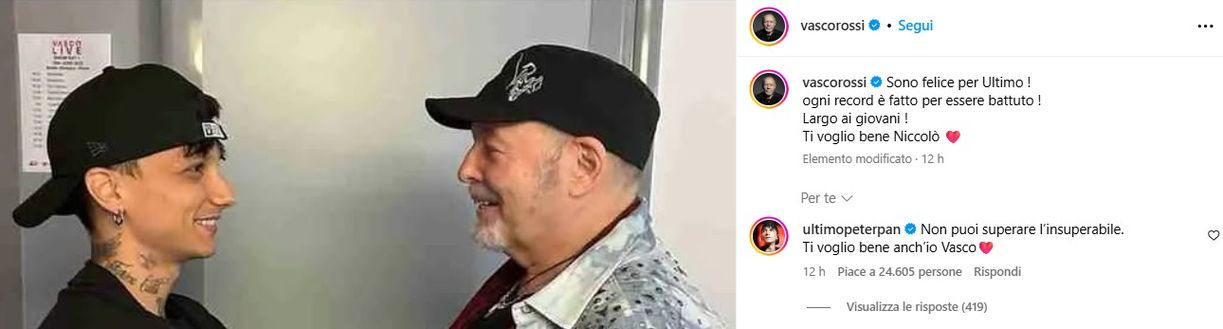 Ultimo, 250mila biglietti venduti. Supera Vasco Rossi e lui gli scrive- immagine 2