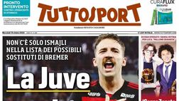 PRIMA PAGINA TUTTOSPORT OGGI: “La Juve punta Ortiz”
