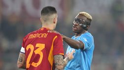 Roma-Napoli 1-0, Osimhen lascia gli azzurri in 9: secondo giallo per il nigeriano