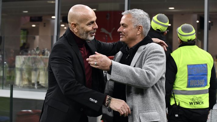 Pioli Mourinho Milan-Roma 3-1 Serie A 2021-2022