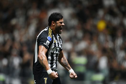 Hulk dopo il gol del 3-1. (Foto di Pedro Vilela/Getty Images) Copa Sudamericana, la finale sarà tra Lanus e Atletico Mineiro- immagine 2