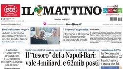 PRIMA PAGINA IL MATTINO OGGI: “Conte in ginocchio per Diego”