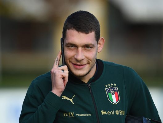 FLORENCE, ITALY - NOVEMBER 13: Andrea Belotti of Italy looks on during a training session at Centro Tecnico Federale di Coverciano on November 13, 2020 in Florence, Italy. (Photo by Claudio Villa/Getty Images)