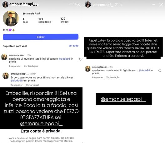 “Speriamo vi muoiano i figli di cancro”, la moglie di Dodò risponde: “Vi verrò a cercare fino…”- immagine 2