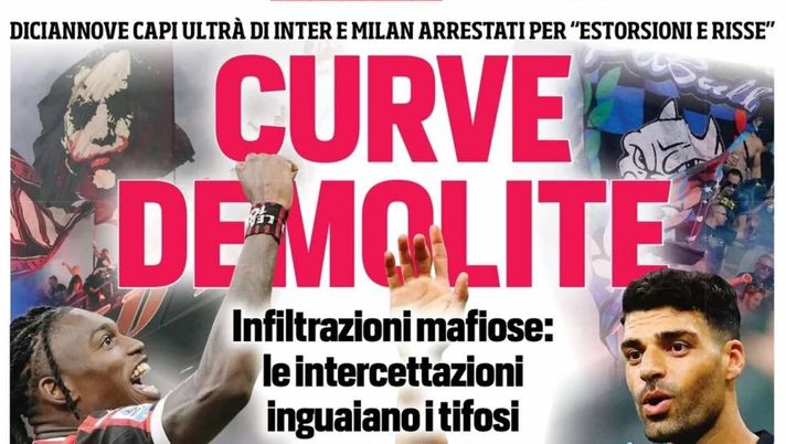 prima pagina corriere dello sport oggi