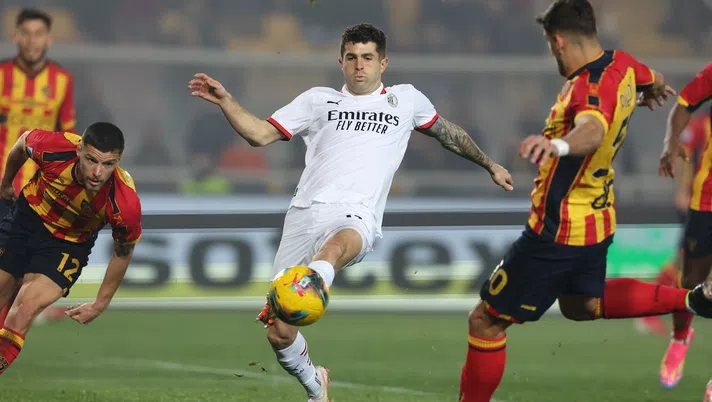 Christian Pulisic AC Milan Lecce-Milan 2-3 Serie A 2024-2025