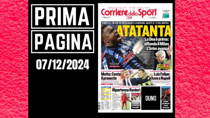 Prima pagina Corriere dello Sport: gol De Ketelaere. Il Milan affonda