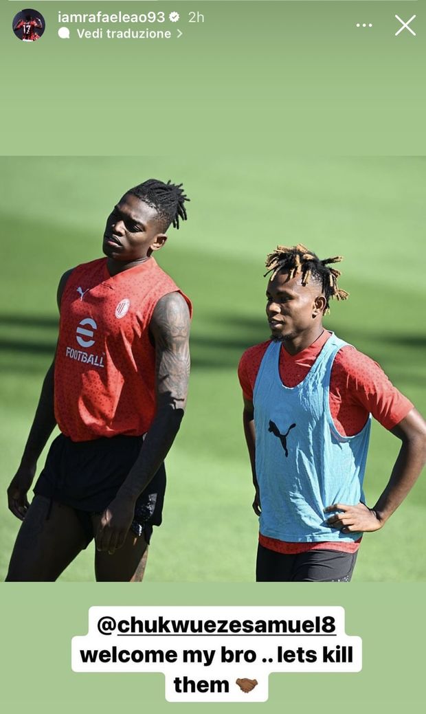 Milan, Leao accoglie Chukwueze su ‘Instagram’: ecco il suo messaggio- immagine 2