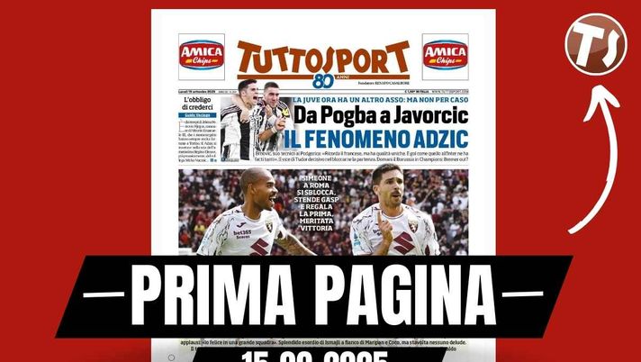 Prima pagina Tuttosport: 'Milan, Modric accende le luci a San Siro'