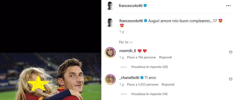 Compleanno per Chanel Totti con gli auguri di mamma e papà e un’assenza- immagine 3
