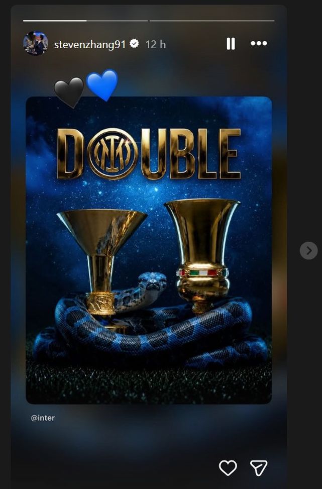 Inter, Zhang festeggia la Coppa Italia e posta la foto di chi ha vinto già con lui- immagine 2