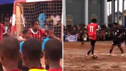 Milan, Chukwueze si diverte in Nigeria giocando nel fango | VIDEO