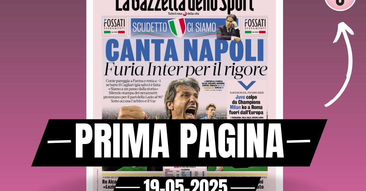 prima pagina gazzetta dello sport milan ko a roma e fuori dall europa