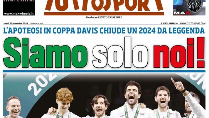 prima pagina tuttosport oggi