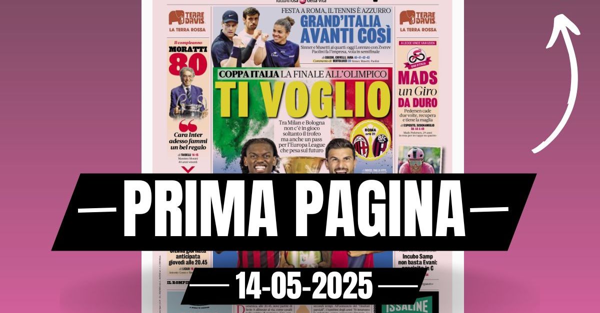 prima pagina gazzetta dello sport coppa italia ti voglio da Pianetamilan.it prima pagina gazzetta dello sport coppa italia ti voglio