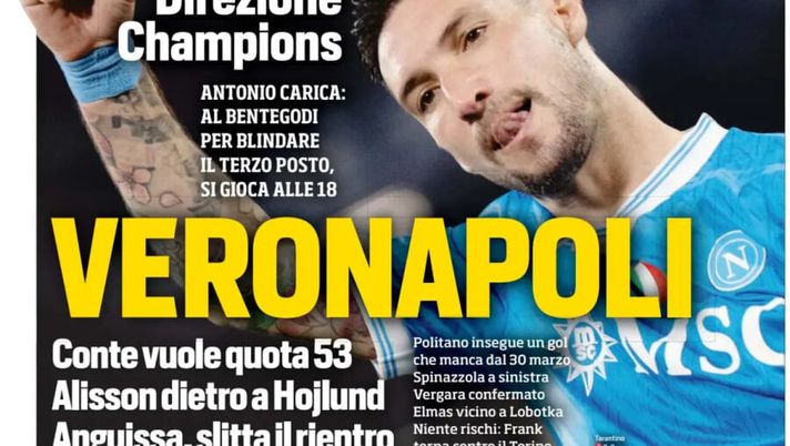 Prime pagine giornali sportivi oggi: il Napoli sui media- immagine 1