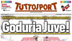 PRIMA PAGINA TUTTOSPORT OGGI: “Goduria Juve”