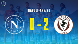 L’Arezzo fa lo scherzo al Napoli, è amaro il debutto per i campioni d’Italia!