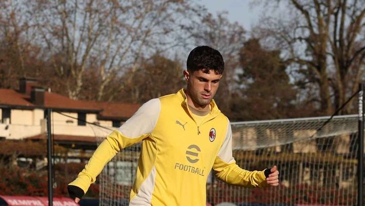 Christian Pulisic (attaccante AC Milan), qui durante una seduta di allenamento dei rossoneri a Milanello | Milan News (Getty Images) Milan, guaio Pulisic: non parte per Torino. Ecco le sensazioni per domani