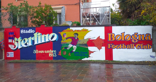 Inaugurato il murales dedicato allo stadio dello Sterlino- immagine 2