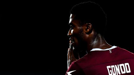 CHIAVARI, ITALY - JUNE 26: Cedric Gondo of Salernitana during the serie B match between Virtus Entella and US Salernitana on June 26, 2020 in Chiavari, Italy. (Photo by Paolo Rattini/Getty Images for Lega Serie B) Gondo ora alla Reggiana