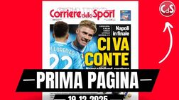 Prima pagina Corriere dello Sport: “Supercoppa, il Milan subisce la voglia del Napoli”