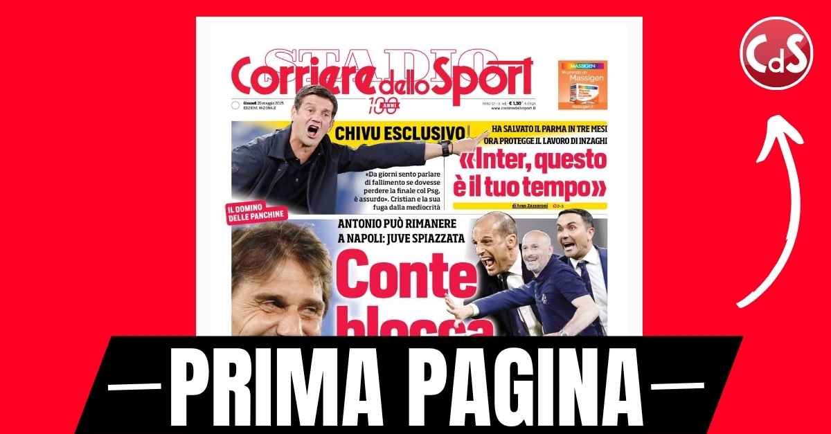 prima pagina corriere dello sport attesa allegri scatto milan