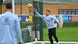 Inter, Lautaro Martínez come Giroud: si è allenato da portiere | VIDEO