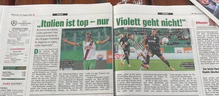 Hofmann: “Seguo molto la Roma. Fiorentina? L’unico problema è il colore” - immagine 1