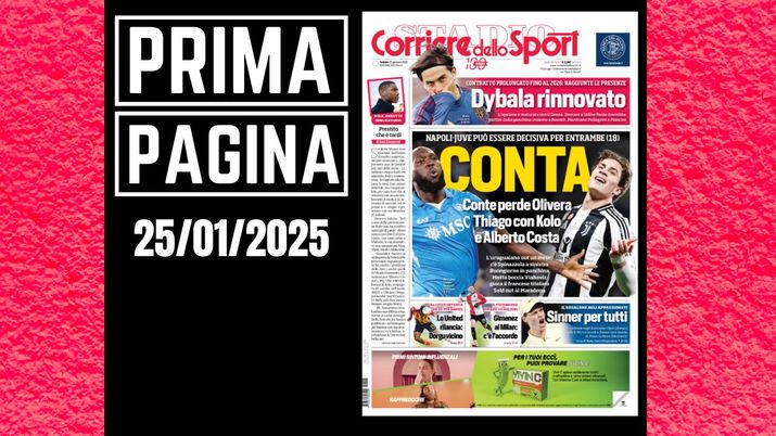 Prima pagina Corriere dello Sport, Santiago Gimenez al Milan: c'è l'accordo