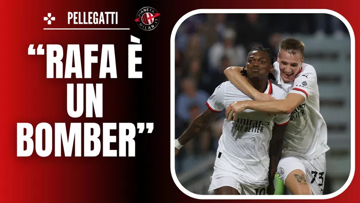 esultanza gol Rafael Leao AC Milan Cagliari-Milan 3-3 Serie A 2024-2025