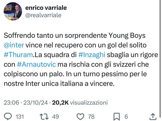 Varriale e l’Inter di Berna: l’unica vittoria delle italiane in Europa…- immagine 2