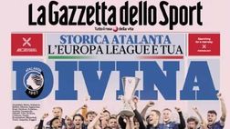 PRIMA PAGINA GAZZETTA DELLO SPORT OGGI: “Atalanta Divina, l’Europa è tua”