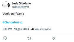 Genoa-Torino 0-0, le reazioni social: “Venia per Vanja”