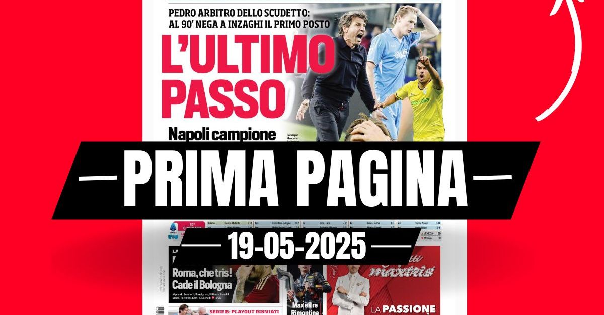 prima pagina corriere dello sport scudetto ultimo passo roma che tris