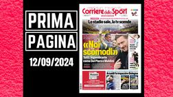 Prima pagina Corriere dello Sport: “Totti: ‘Io, Del Piero e Maldini scomodi’”