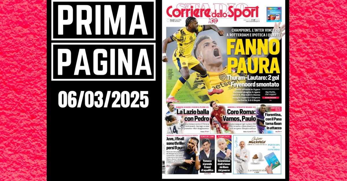 Prima pagina Corriere dello Sport: Fonseca si prende 9 mesi di squalifica