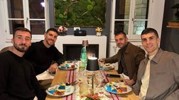 Relax per Pellegrini, Cristante e Mancini: lo scatto a cena insieme