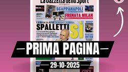 Prima pagina Gazzetta dello Sport: “Frenata Milan: non basta Ricci, riecco Lookman”
