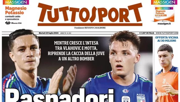 prima pagina tuttosport oggi